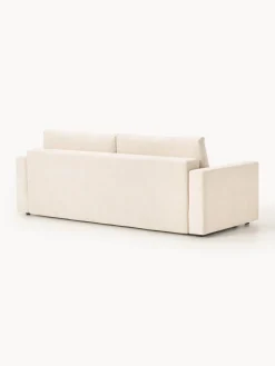 Sofás Cama|Sofás></noscript>Westwing Collection Sofá cama de terciopelo Tasha (3 plazas), con espacio de almacenamiento Tejido beige