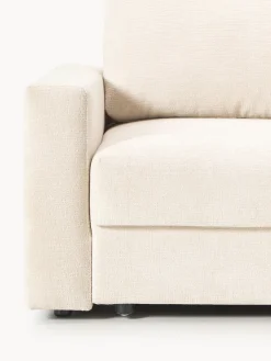 Sofás Cama|Sofás></noscript>Westwing Collection Sofá cama de terciopelo Tasha (3 plazas), con espacio de almacenamiento Tejido beige
