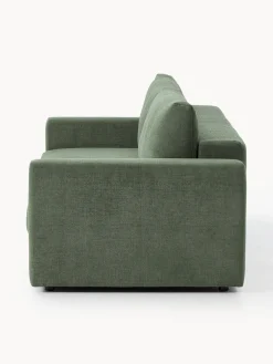 Sofás Cama|Sofás></noscript>Westwing Collection Sofá cama de terciopelo Tasha (3 plazas), con espacio de almacenamiento Tejido verde oscuro, aterciopelado