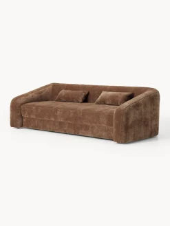 Sofás Cama|Sofás></noscript>Westwing Collection Sofá cama Eliot (3 plazas) Tejido marrón aterciopelado