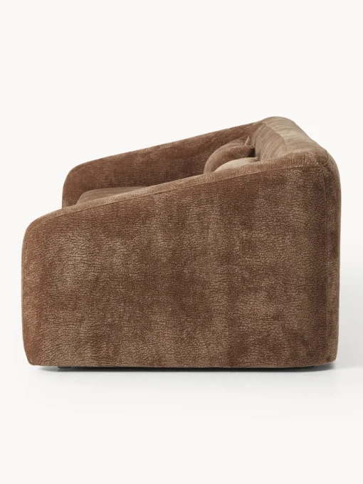 Sofás Cama|Sofás>Westwing Collection Sofá cama Eliot (3 plazas) Tejido marrón aterciopelado