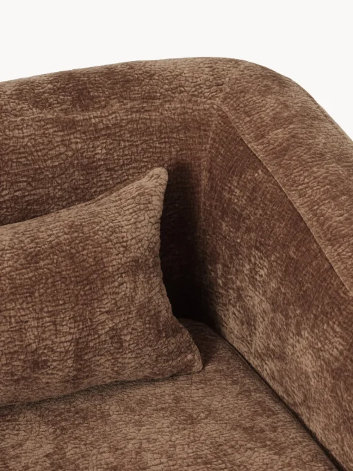 Sofás Cama|Sofás>Westwing Collection Sofá cama Eliot (3 plazas) Tejido marrón aterciopelado