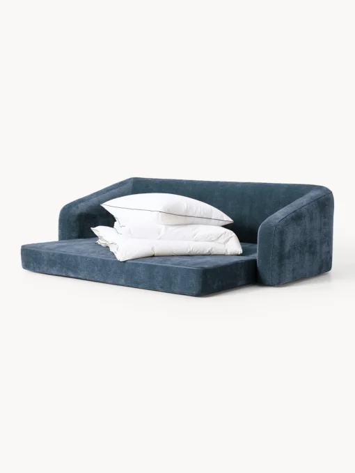 Sofás Cama|Sofás>Westwing Collection Sofá cama Eliot (3 plazas) Tejido azul oscuro, suave