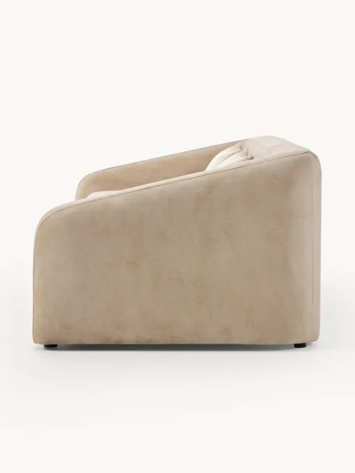 Sofás Cama|Sofás>Westwing Collection Sofá cama Eliot (3 plazas) Tejido aterciopelado beige