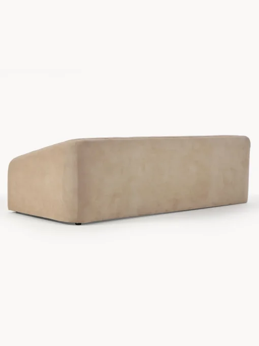 Sofás Cama|Sofás>Westwing Collection Sofá cama Eliot (3 plazas) Tejido aterciopelado beige