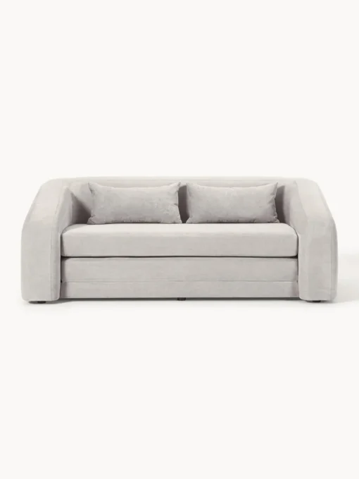 Sofás Cama|Sofás>Westwing Collection Sofá cama Eliot (2 plazas) Terciopelo gris claro