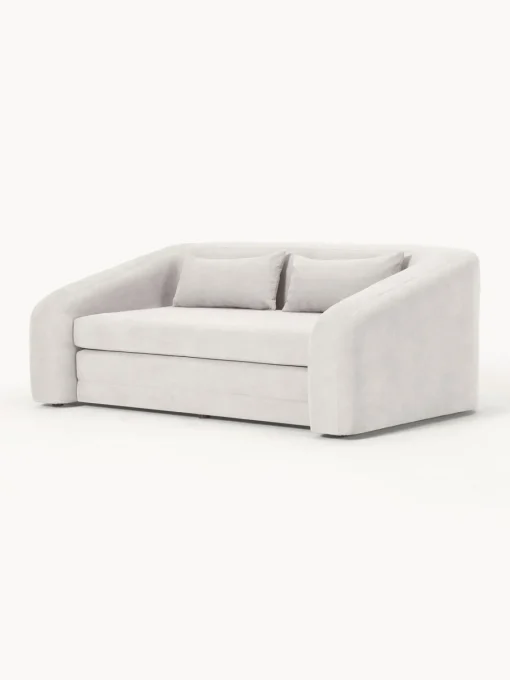 Sofás Cama|Sofás>Westwing Collection Sofá cama Eliot (2 plazas) Terciopelo gris claro