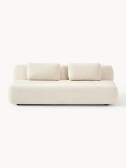 Sofás Cama|Sofás>Westwing Collection Sofá cama en borreguillo Caterpillar (3 plazas) Borreguillo beige