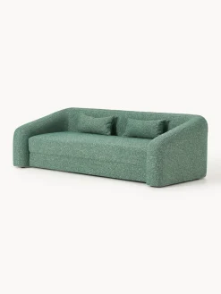Sofás Cama|Sofás>Westwing Collection Sofá cama en tejido bouclé Eliot (3 plazas) Bouclé verde