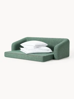Sofás Cama|Sofás></noscript>Westwing Collection Sofá cama en tejido bouclé Eliot (3 plazas) Bouclé verde