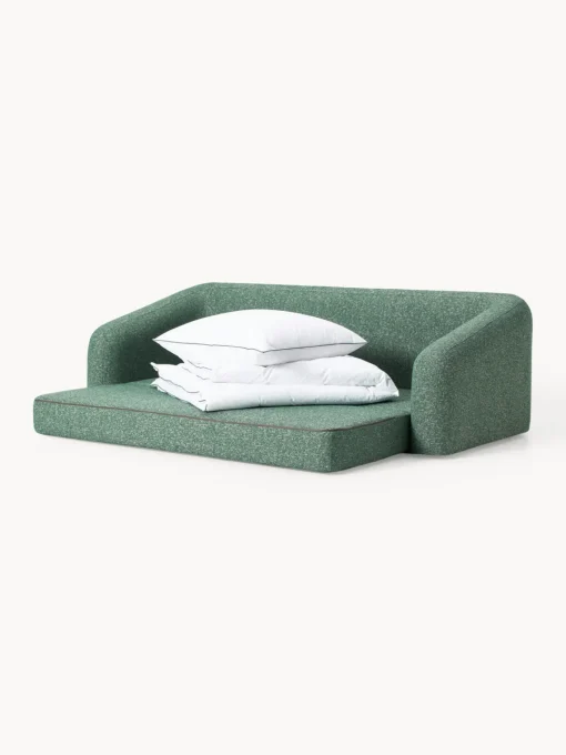 Sofás Cama|Sofás>Westwing Collection Sofá cama en tejido bouclé Eliot (3 plazas) Bouclé verde