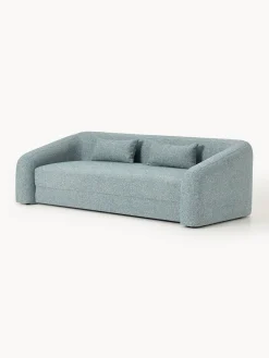 Sofás Cama|Sofás></noscript>Westwing Collection Sofá cama en tejido bouclé Eliot (3 plazas) Bouclé azul