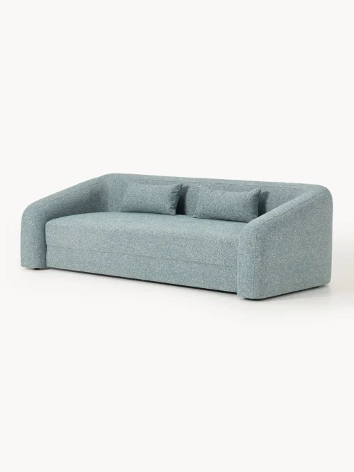 Sofás Cama|Sofás>Westwing Collection Sofá cama en tejido bouclé Eliot (3 plazas) Bouclé azul