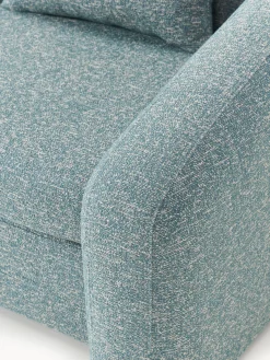 Sofás Cama|Sofás></noscript>Westwing Collection Sofá cama en tejido bouclé Eliot (2 plazas) Bouclé azul