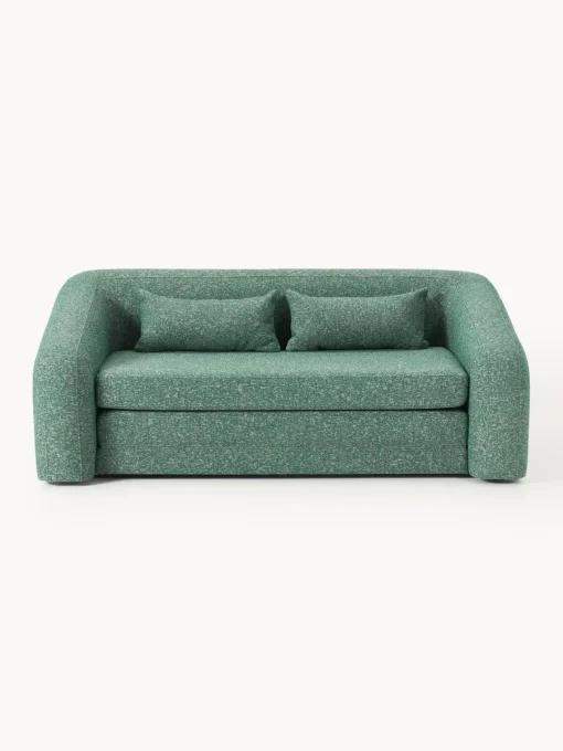 Sofás Cama|Sofás>Westwing Collection Sofá cama en tejido bouclé Eliot (2 plazas) Bouclé verde