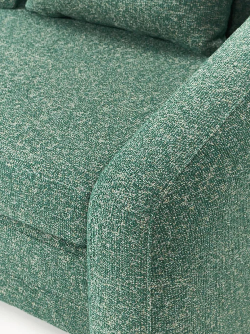 Sofás Cama|Sofás>Westwing Collection Sofá cama en tejido bouclé Eliot (2 plazas) Bouclé verde