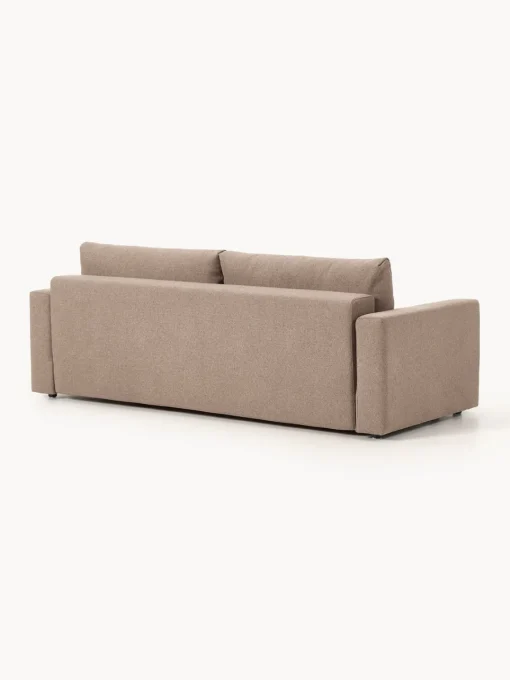 Sofás Cama|Sofás>Westwing Collection Sofá cama en tejido bouclé Tasha (3 plazas), con espacio de almacenamiento Bouclé taupe