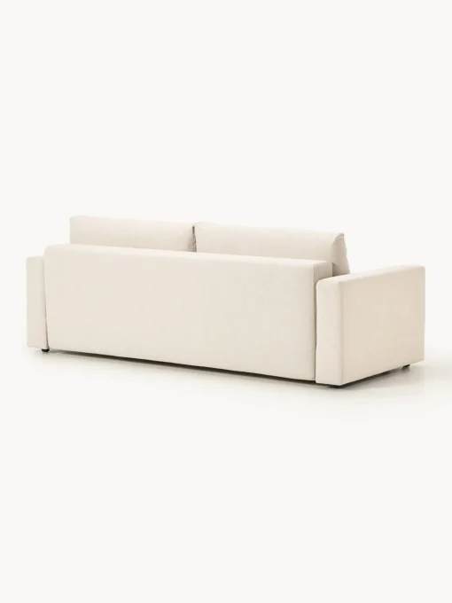 Sofás Cama|Sofás>Westwing Collection Sofá cama en tejido bouclé Tasha (3 plazas), con espacio de almacenamiento Bouclé beige claro