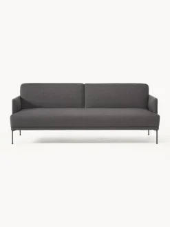 Sofás Cama|Sofás>Westwing Collection Sofá cama Fluente (3 plazas) Tejido grueso gris antracita