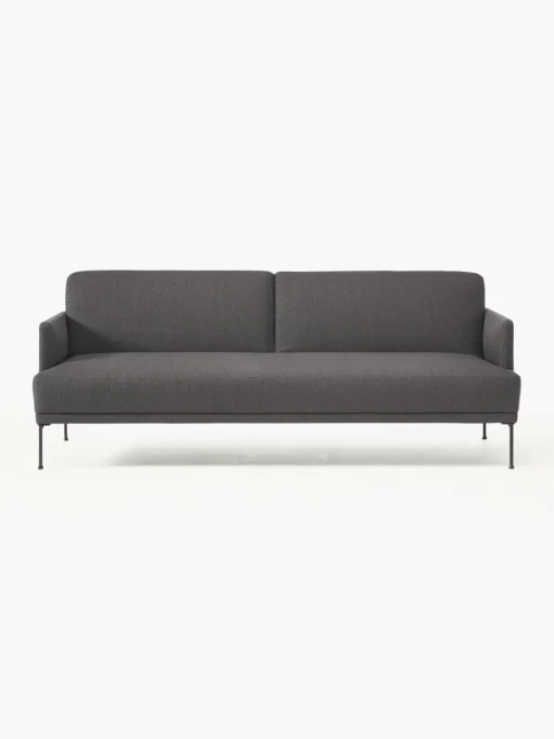Sofás Cama|Sofás>Westwing Collection Sofá cama Fluente (3 plazas) Tejido grueso gris antracita