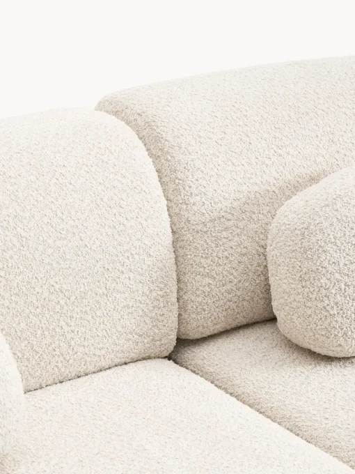 Sofás Cama|Sofás>Westwing Collection Sofá cama rinconera de borreguillo con espacio de almacenamiento Pao Borreguillo bouclé blanco Off White