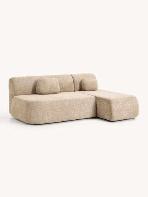 Outlet Sofá cama rinconera de borreguillo con espacio de almacenamiento Pao Sofás Cama|Sofás