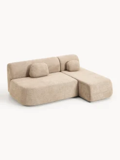 Outlet Sofá cama rinconera de borreguillo con espacio de almacenamiento Pao Sofás Cama|Sofás