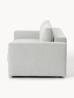 Sofás Cama|Sofás></noscript>Westwing Collection Sofá cama Tasha (3 plazas), con espacio de almacenamiento Tejido jaspeado gris claro