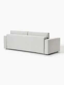 Sofás Cama|Sofás></noscript>Westwing Collection Sofá cama Tasha (3 plazas), con espacio de almacenamiento Tejido jaspeado gris claro