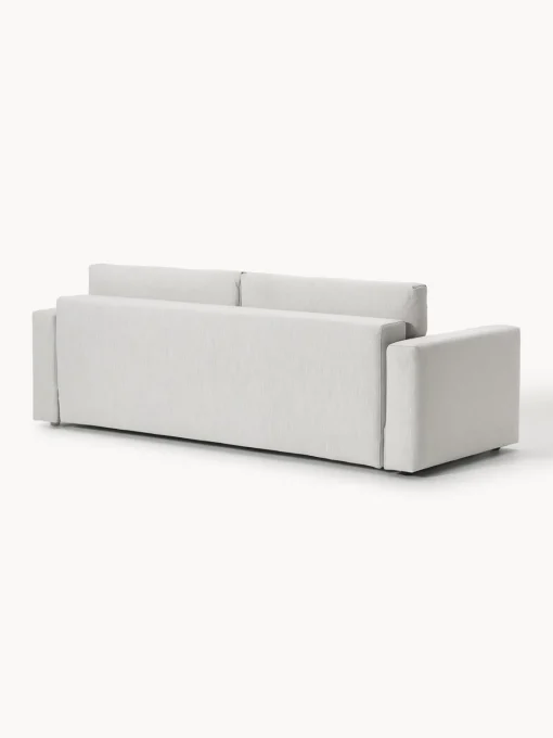 Sofás Cama|Sofás>Westwing Collection Sofá cama Tasha (3 plazas), con espacio de almacenamiento Tejido jaspeado gris claro