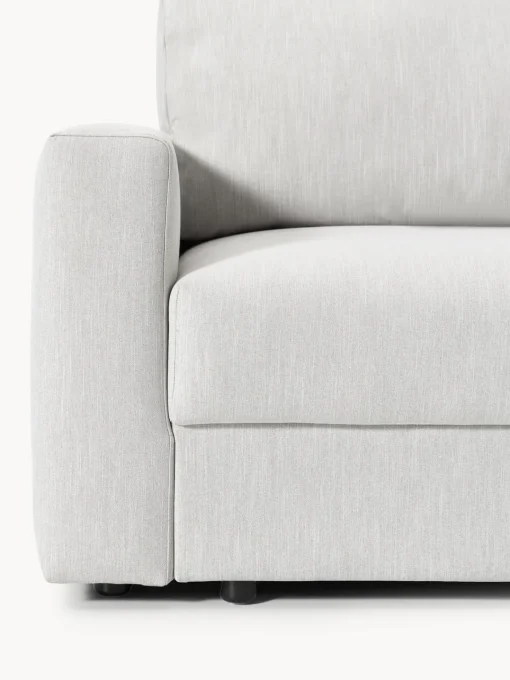 Sofás Cama|Sofás>Westwing Collection Sofá cama Tasha (3 plazas), con espacio de almacenamiento Tejido jaspeado gris claro