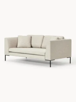Sofás 3 Plazas|Sofás></noscript>Westwing Collection Sofá con patas de metal Emma (3 plazas) Tejido beige claro