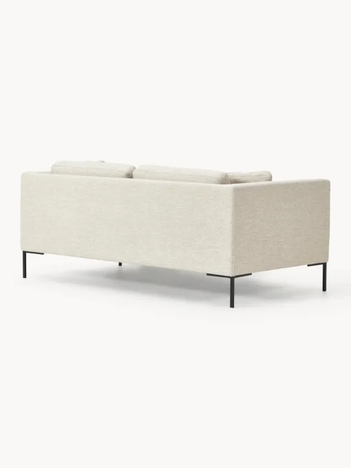 Sofás 3 Plazas|Sofás>Westwing Collection Sofá con patas de metal Emma (3 plazas) Tejido beige claro