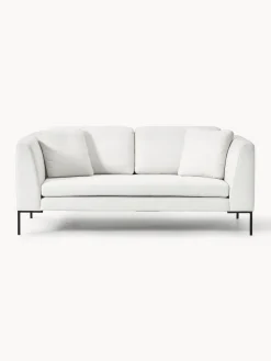 Sofás 3 Plazas|Sofás>Westwing Collection Sofá con patas de metal Emma (3 plazas) Tejido Off White