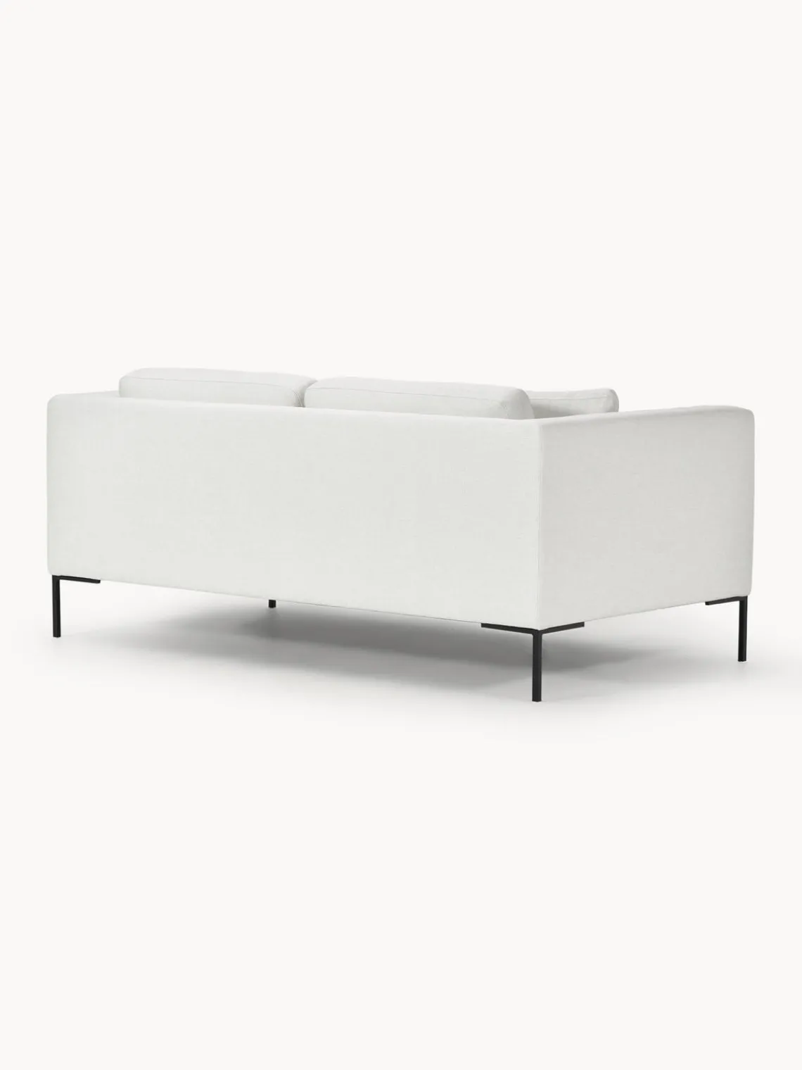 Sofás 3 Plazas|Sofás>Westwing Collection Sofá con patas de metal Emma (3 plazas) Tejido Off White