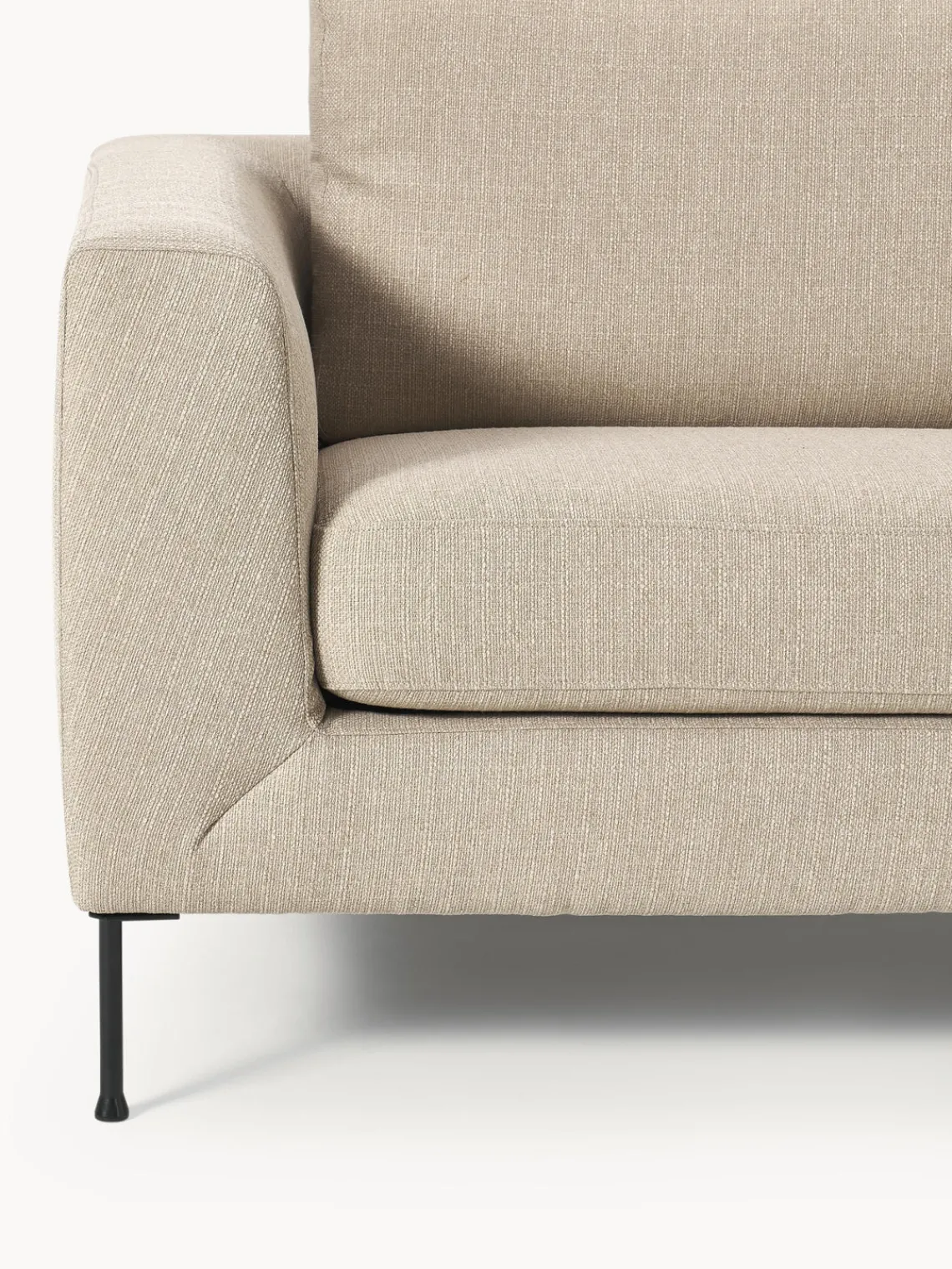 Sofás 3 Plazas|Sofás>Westwing Collection Sofá Cucita (3 plazas) Tejido grueso beige