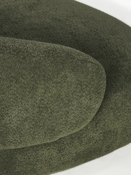 Sofás 2 Plazas|Sofás>Westwing Collection Sofá de borreguillo bouclé Alba (2 plazas) Borreguillo bouclé verde oscuro
