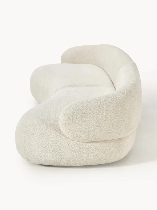 Sofás 3 Plazas|Sofás>Westwing Collection Sofá de borreguillo bouclé Alba (4 plazas) Borreguillo bouclé blanco Off White
