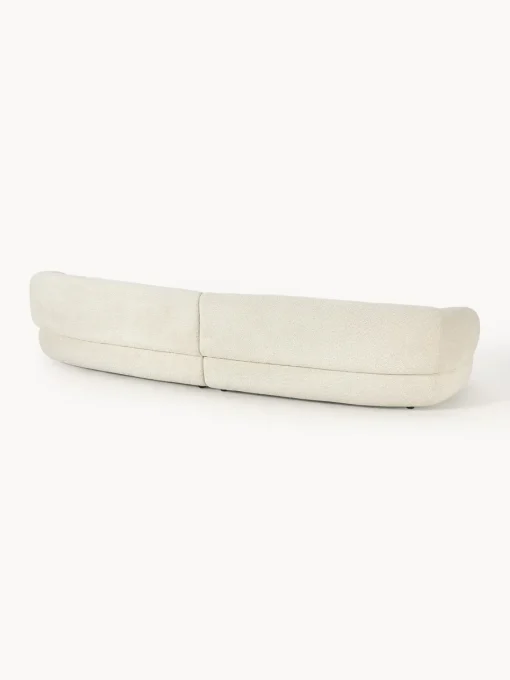 Sofás 3 Plazas|Sofás>Westwing Collection Sofá de borreguillo bouclé Alba (4 plazas) Borreguillo bouclé blanco Off White