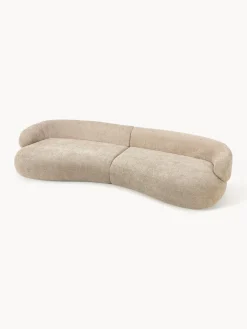 Sofás 3 Plazas|Sofás></noscript>Westwing Collection Sofá de borreguillo bouclé Alba (4 plazas) Borreguillo bouclé beige