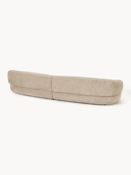 Sofás 3 Plazas|Sofás>Westwing Collection Sofá de borreguillo bouclé Alba (4 plazas) Borreguillo bouclé beige