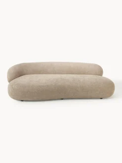 Sofás 3 Plazas|Sofás>Westwing Collection Sofá de borreguillo bouclé Alba (3 plazas) Borreguillo bouclé beige