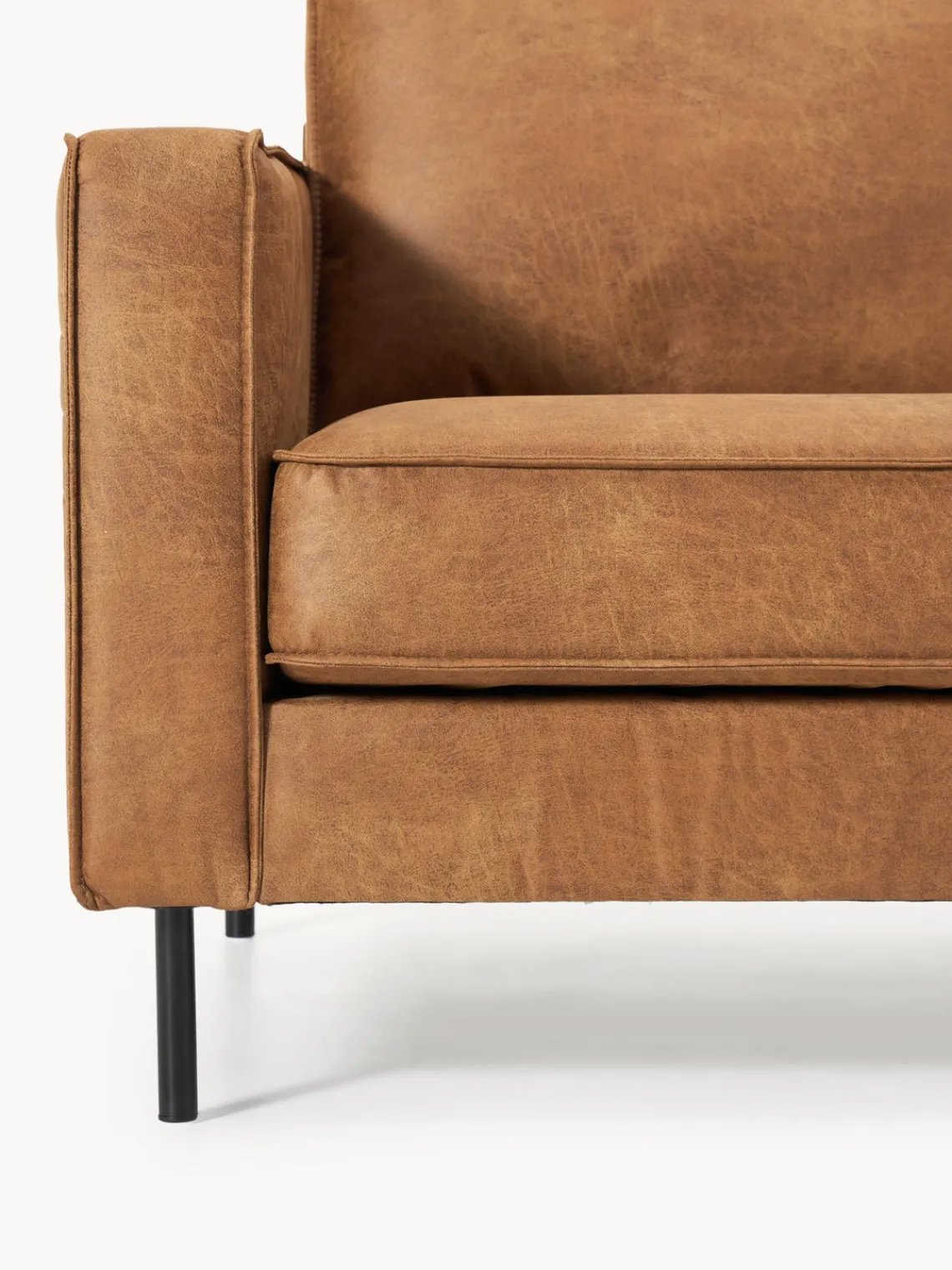 Outlet Sofá de cuero reciclado Hunter (3 plazas) Sofás 3 Plazas|Sofás