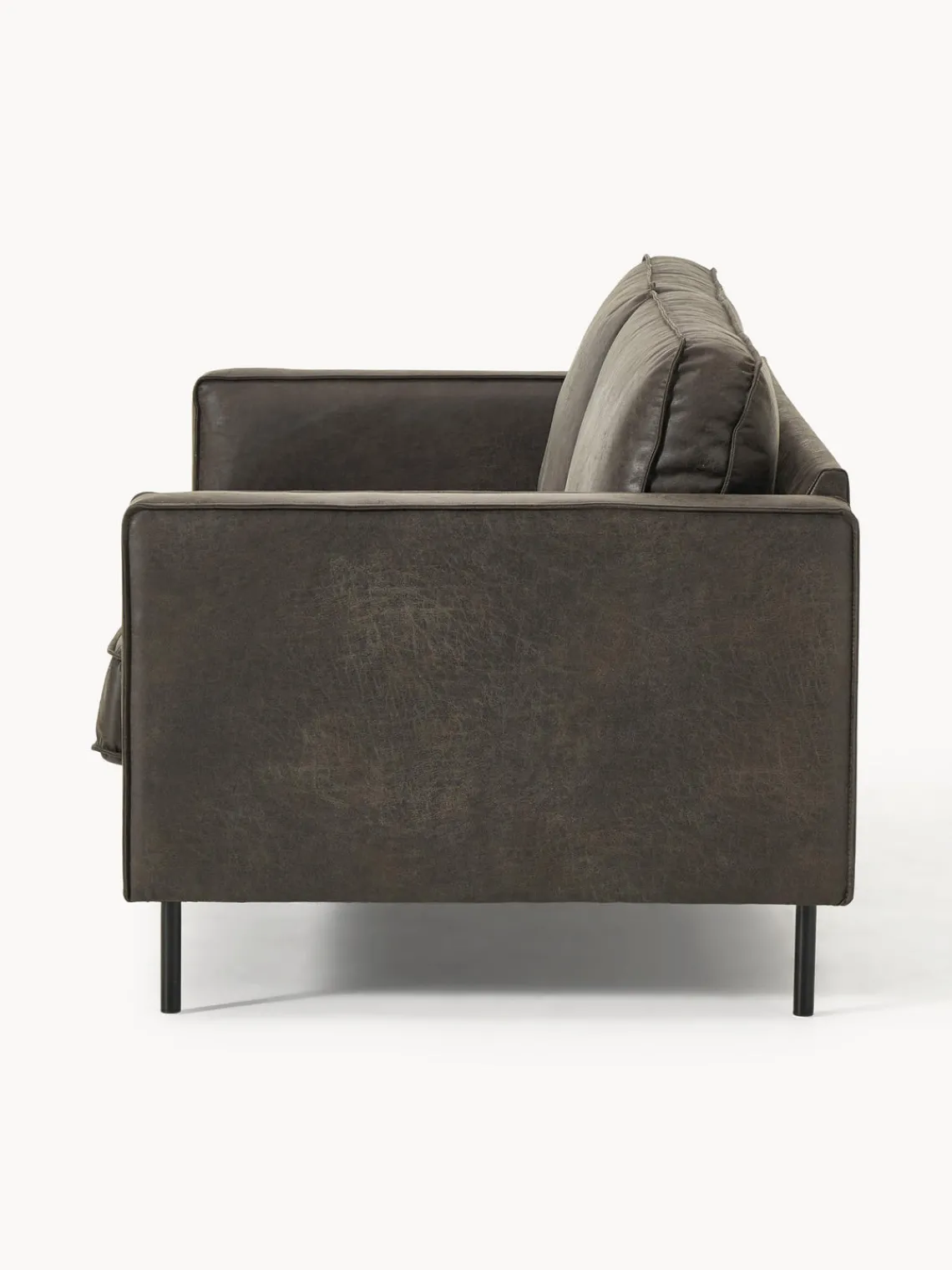 Sofás 3 Plazas|Sofás>Westwing Collection Sofá de cuero reciclado Hunter (3 plazas) Cuero taupe