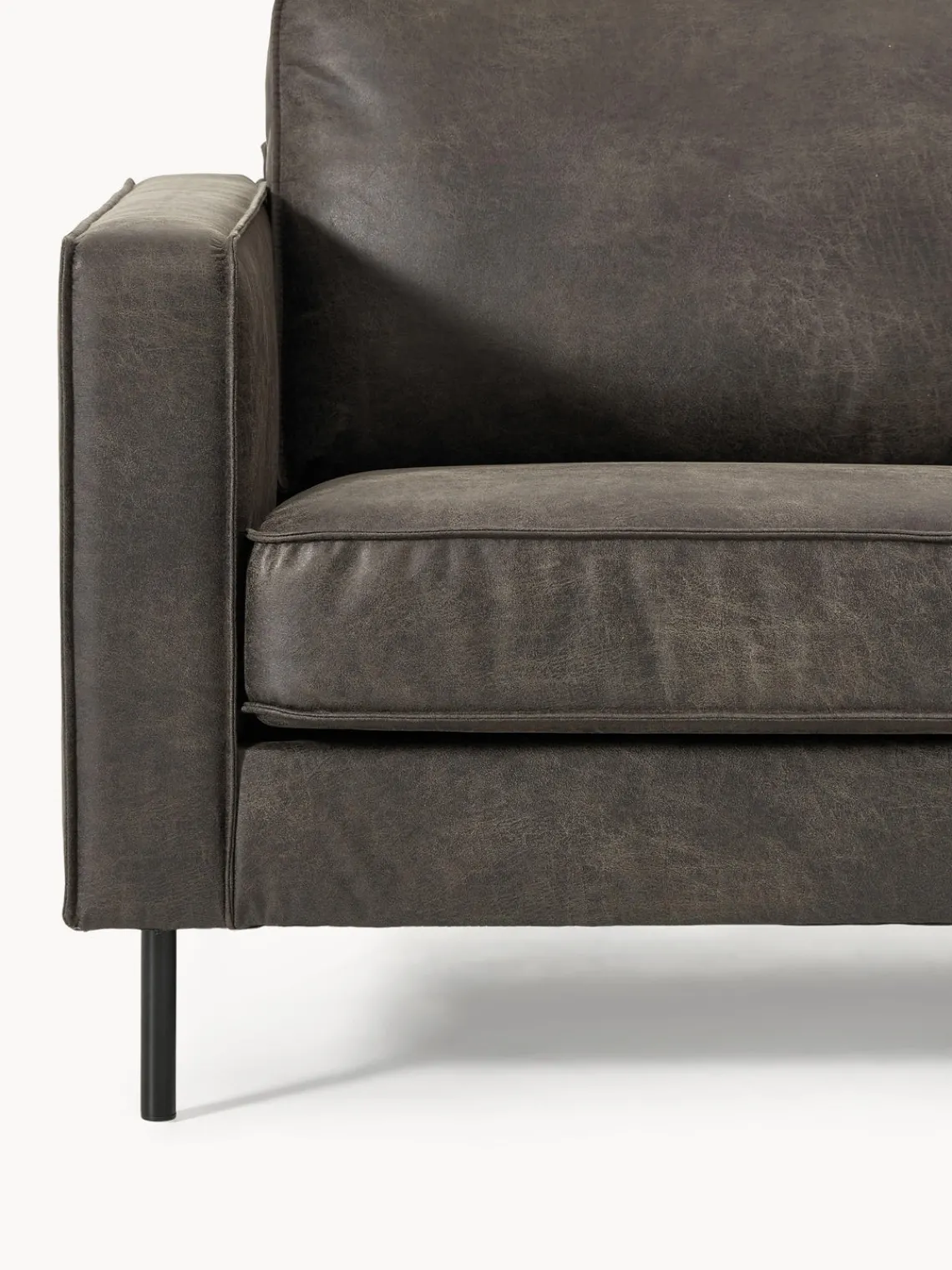 Sofás 3 Plazas|Sofás>Westwing Collection Sofá de cuero reciclado Hunter (3 plazas) Cuero taupe