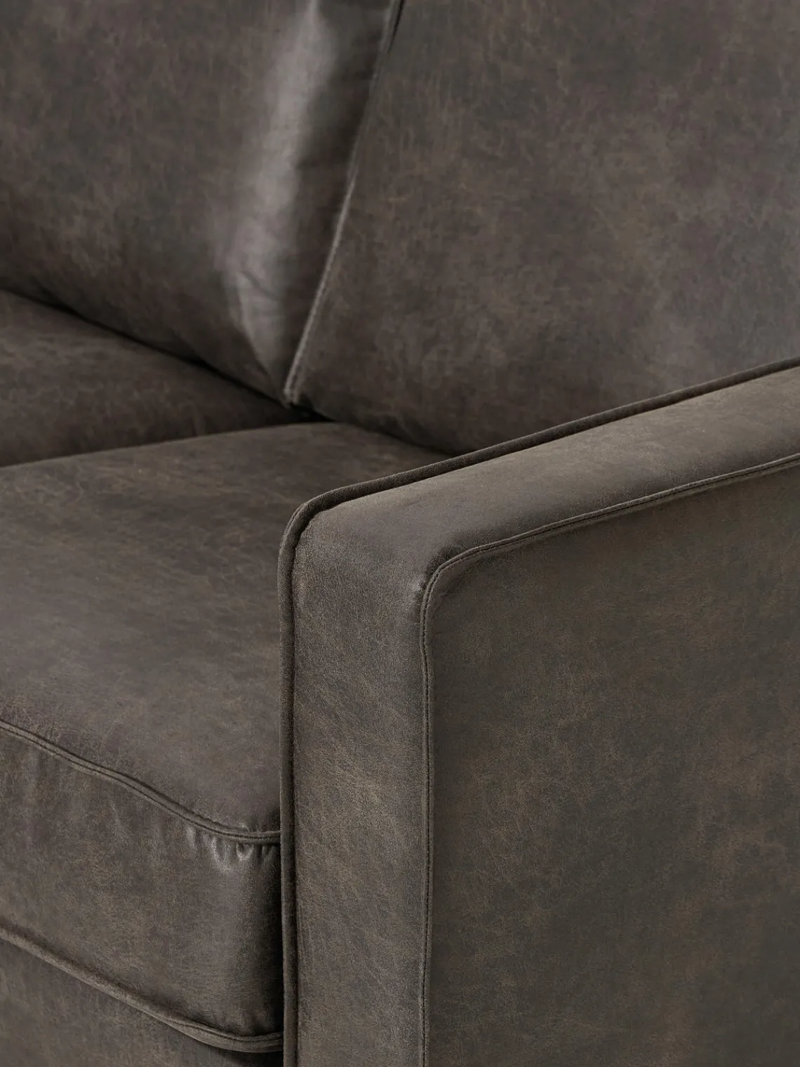 Sofás 3 Plazas|Sofás>Westwing Collection Sofá de cuero reciclado Hunter (3 plazas) Cuero taupe