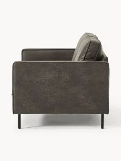 Sofás 2 Plazas|Sofás></noscript>Westwing Collection Sofá de cuero reciclado Hunter (2 plazas) Cuero taupe