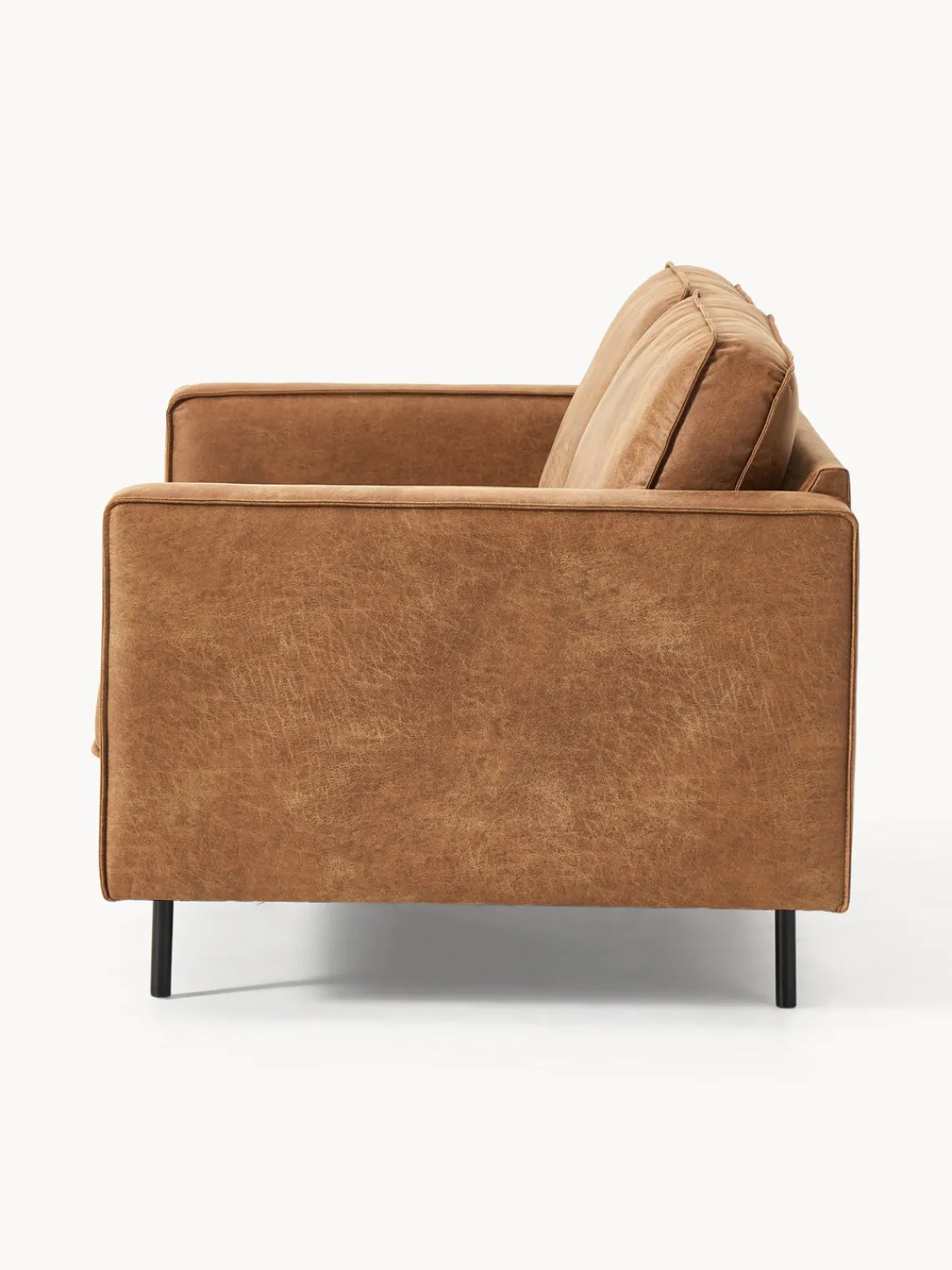 Sofás 2 Plazas|Sofás>Westwing Collection Sofá de cuero reciclado Hunter (2 plazas) Cuero marrón