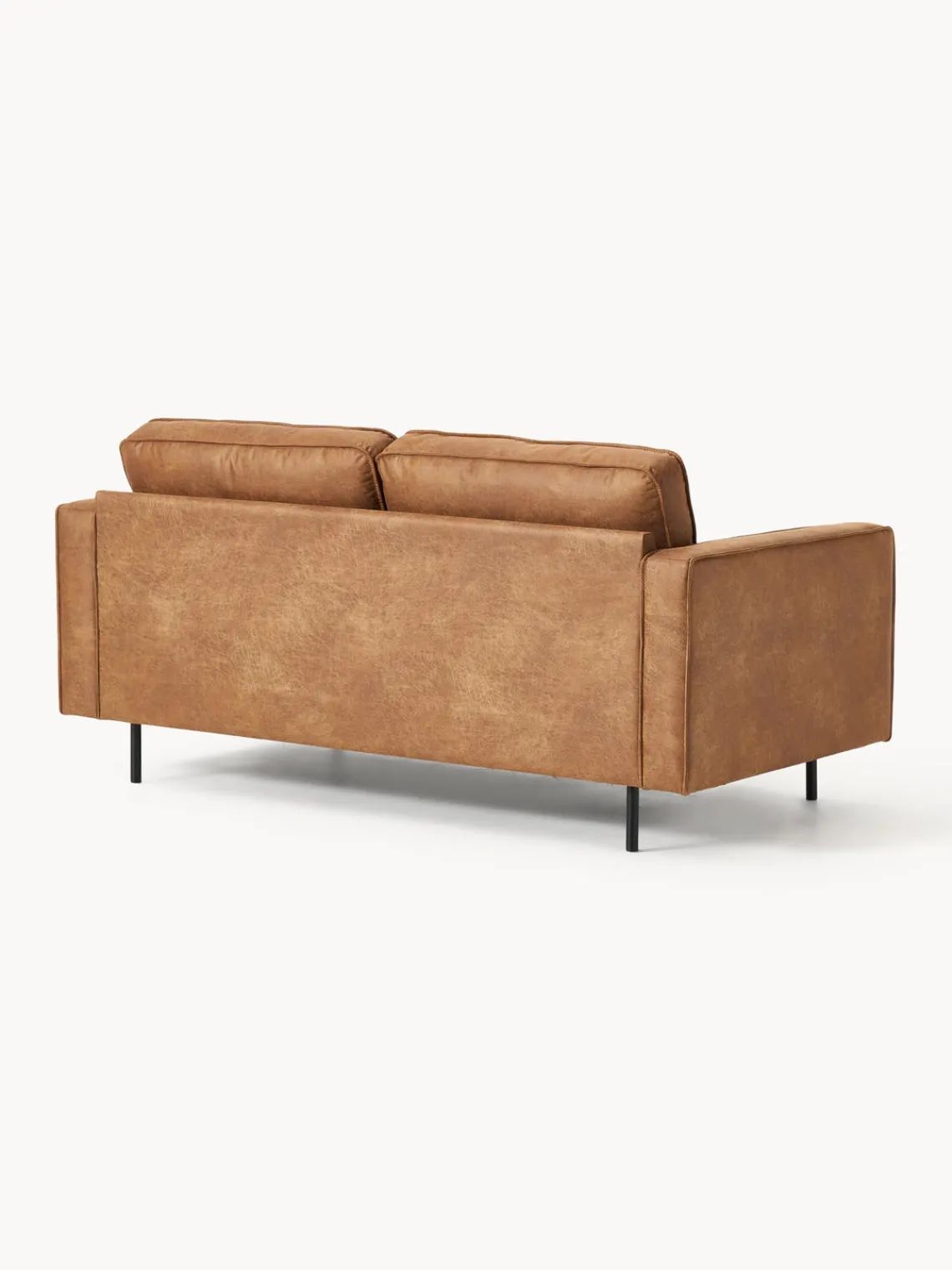 Sofás 2 Plazas|Sofás>Westwing Collection Sofá de cuero reciclado Hunter (2 plazas) Cuero marrón