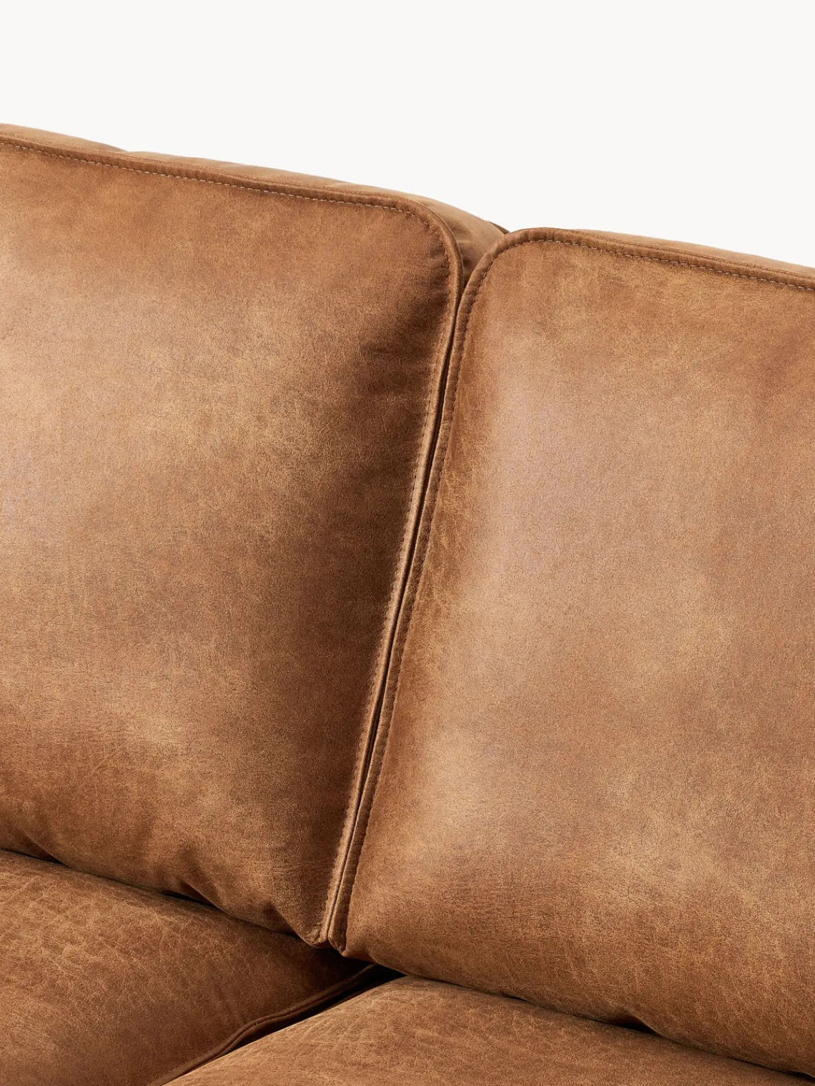 Sofás 2 Plazas|Sofás>Westwing Collection Sofá de cuero reciclado Hunter (2 plazas) Cuero marrón